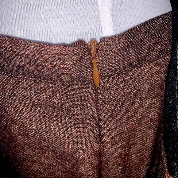 Sheri Martin Brown 3-Button Tie Front Jacket and Embroidered A-Line Skirt - Picture 8 of 10